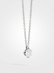 Round Diamond Pendant - White Gold - 1 ct