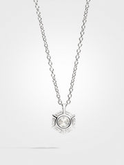 Round Diamond Pendant - White Gold - 2 ct