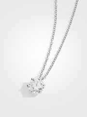 Round Diamond Pendant - White Gold - 2 ct