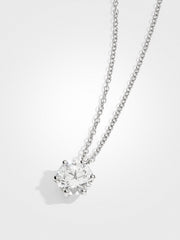 Round Diamond Pendant - White Gold - 3 ct