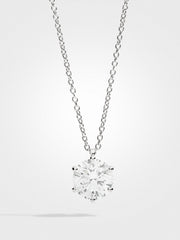Round Diamond Pendant - White Gold - 5 ct