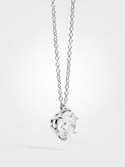 Round Diamond Pendant - White Gold - 5 ct