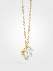 Round Diamond Pendant - Yellow Gold - 5 ct