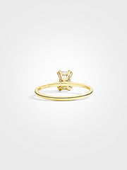 Emerald Solitaire - Yellow Gold - 1 ct