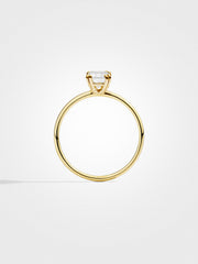 Emerald Solitaire - Yellow Gold - 1 ct