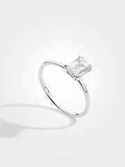 Emerald Solitaire - White Gold - 1 ct