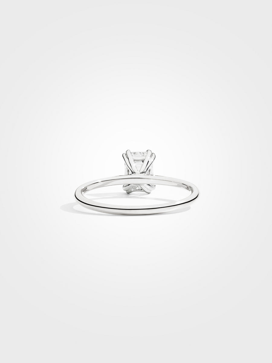 Emerald Solitaire - White Gold - 1 ct
