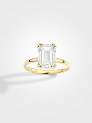 Emerald Solitaire - Yellow Gold - 3 ct