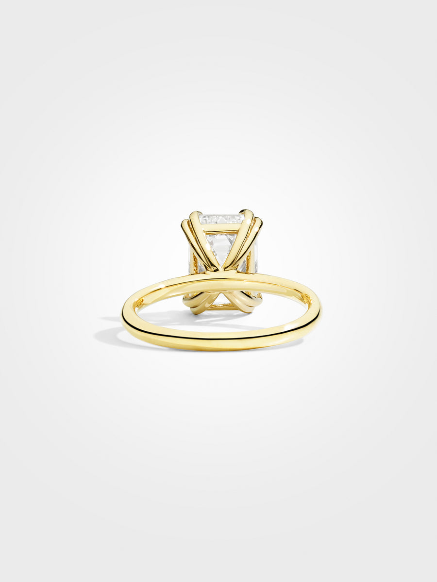 Emerald Solitaire - Yellow Gold - 3 ct