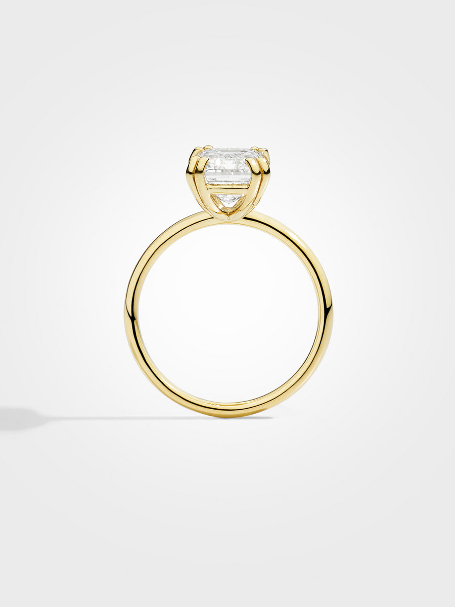 Emerald Solitaire - Yellow Gold - 3 ct