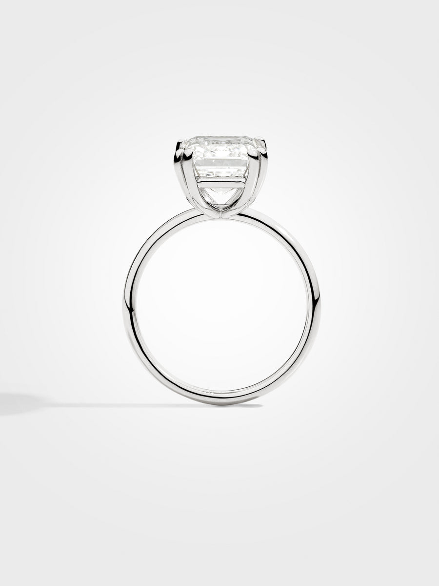 Emerald Solitaire - White Gold - 5 ct