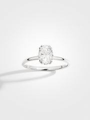 Oval Solitaire - White Gold - 1 ct