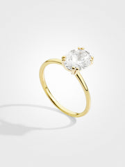 Oval Solitaire - Yellow Gold - 2 ct