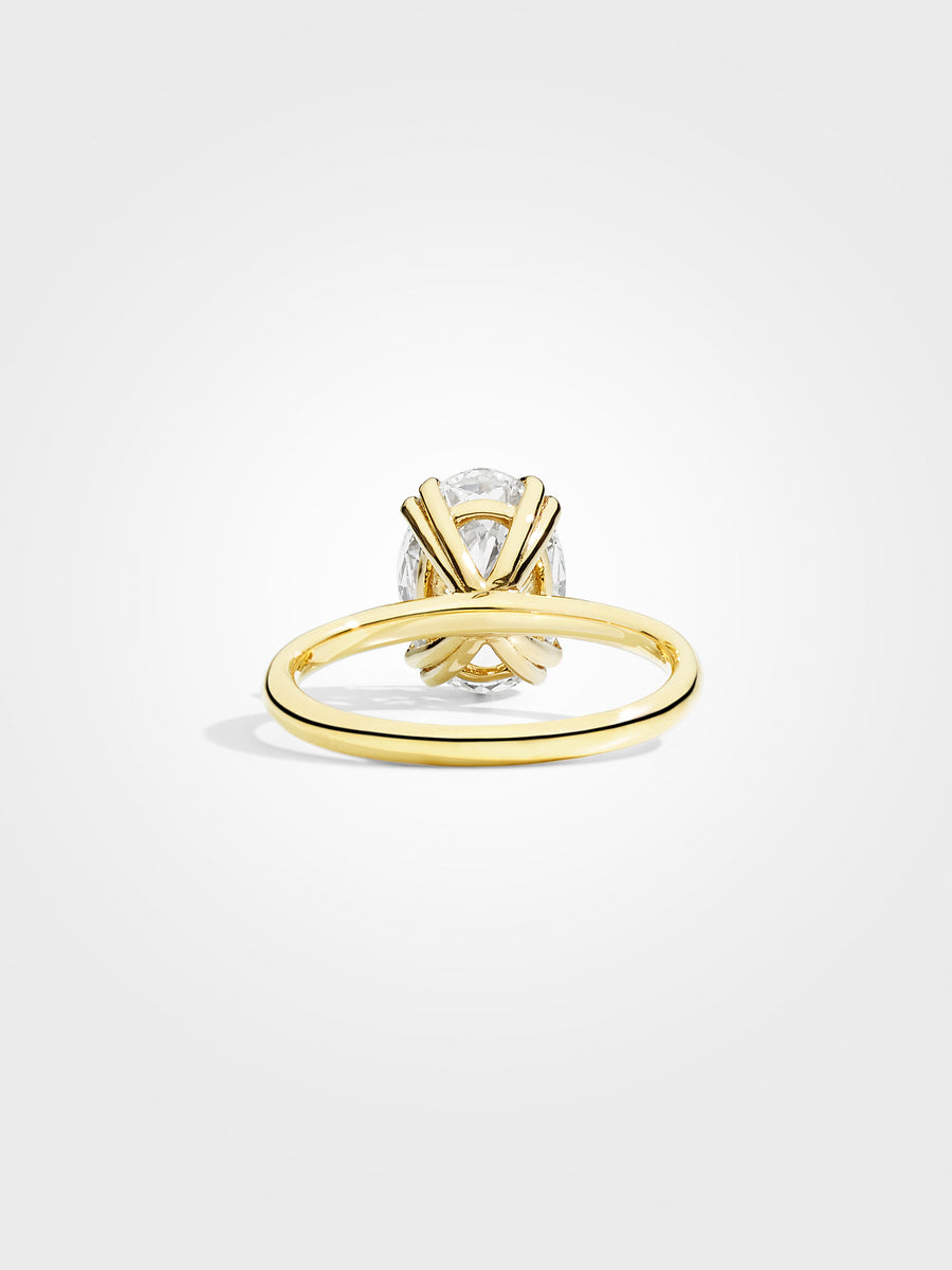 Oval Solitaire - Yellow Gold - 2 ct