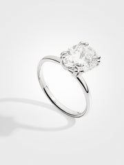 Oval Solitaire - White Gold - 3 ct