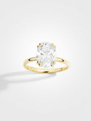 Oval Solitaire - Yellow Gold - 3 ct