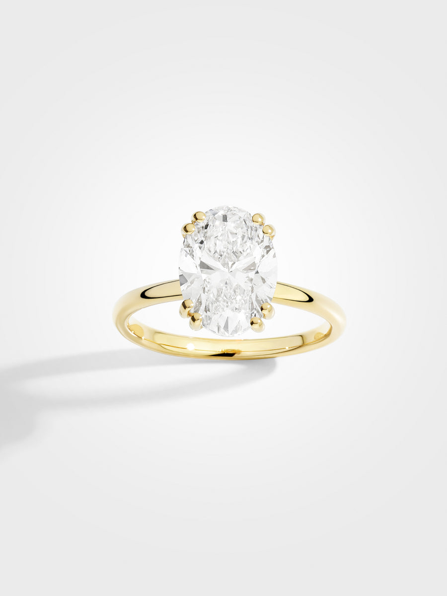 Oval Solitaire - Yellow Gold - 3 ct