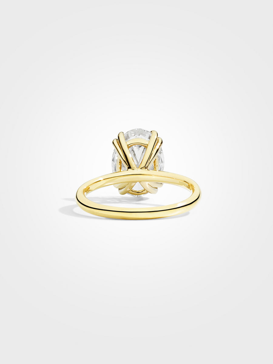 Oval Solitaire - Yellow Gold - 3 ct