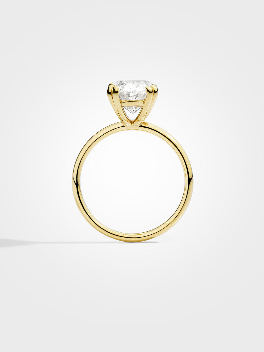 Oval Solitaire - Yellow Gold - 3 ct