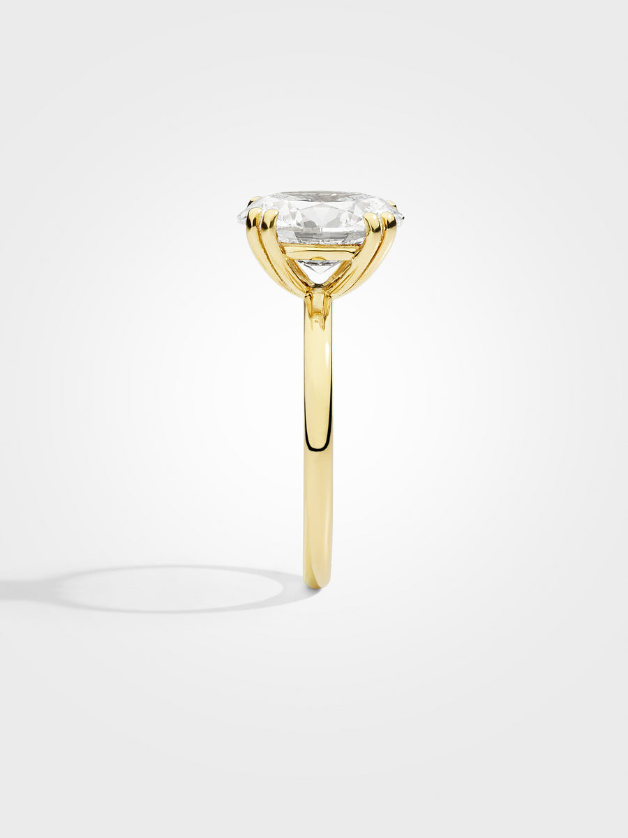 Oval Solitaire - Yellow Gold - 3 ct