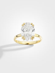 Oval Solitaire - Yellow Gold - 5 ct