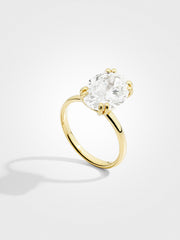 Oval Solitaire - Yellow Gold - 5 ct