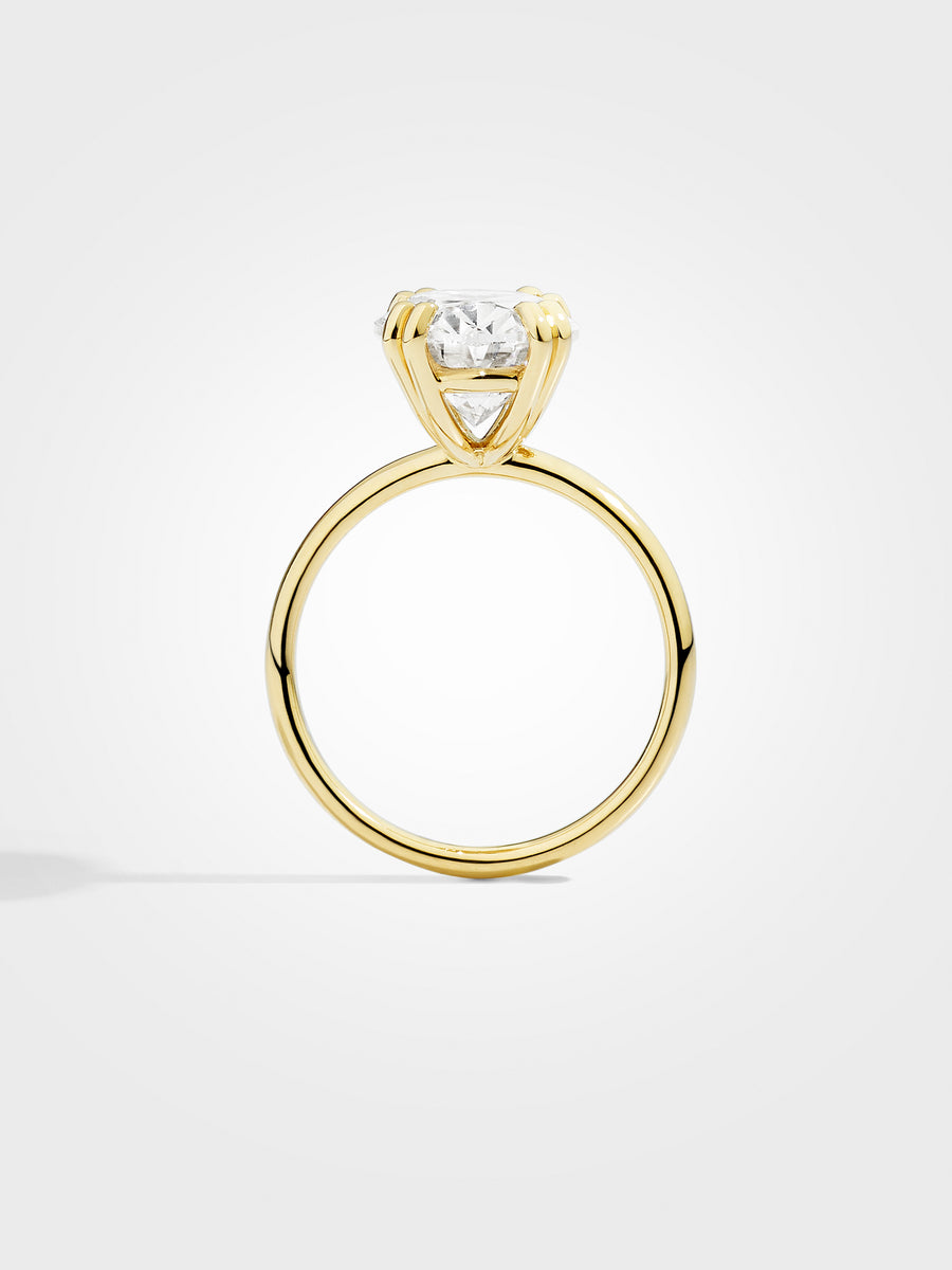 Oval Solitaire - Yellow Gold - 5 ct