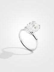 Oval Solitaire - White Gold - 5 ct