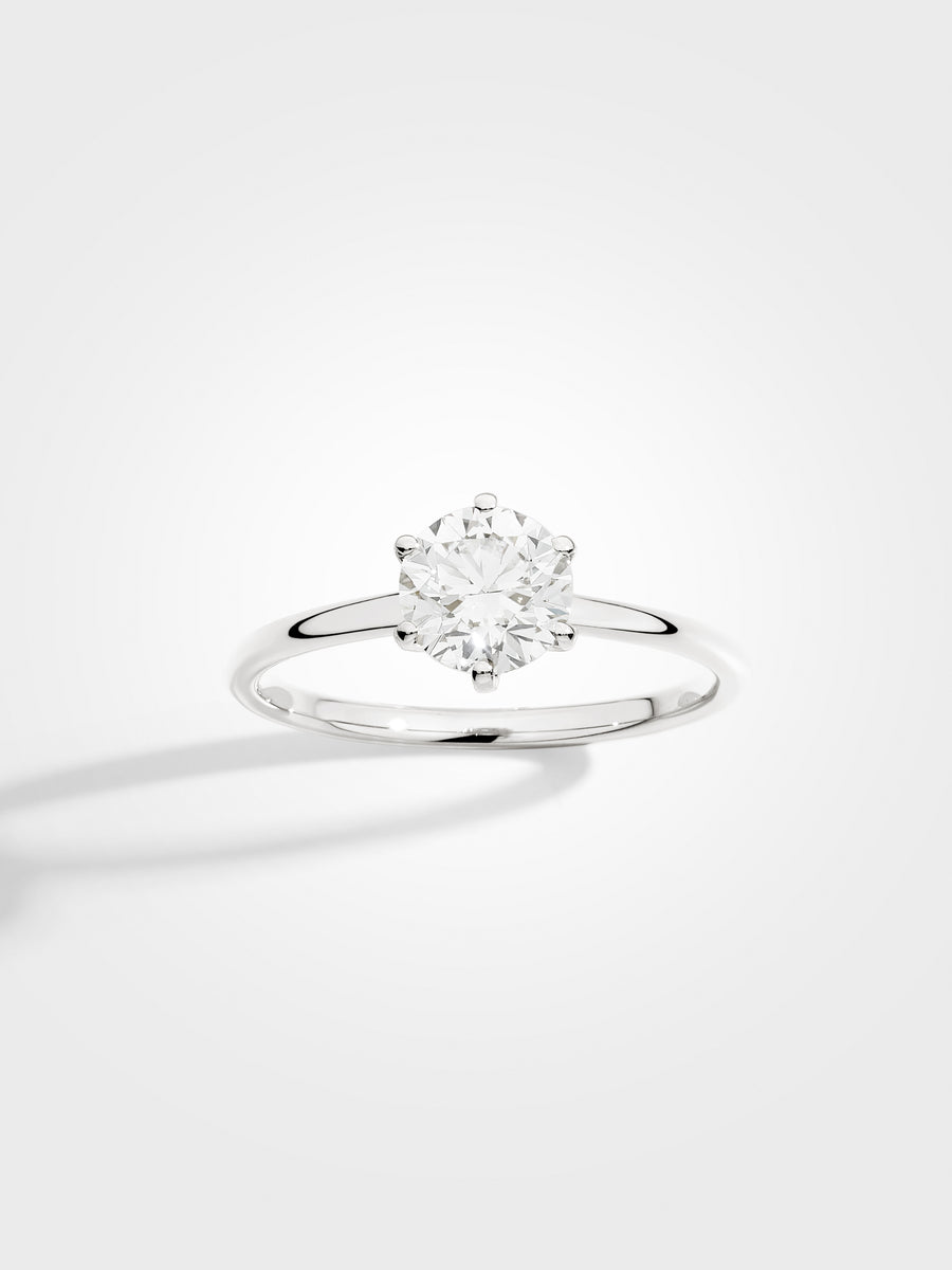 Round Solitaire - White Gold - 1 ct