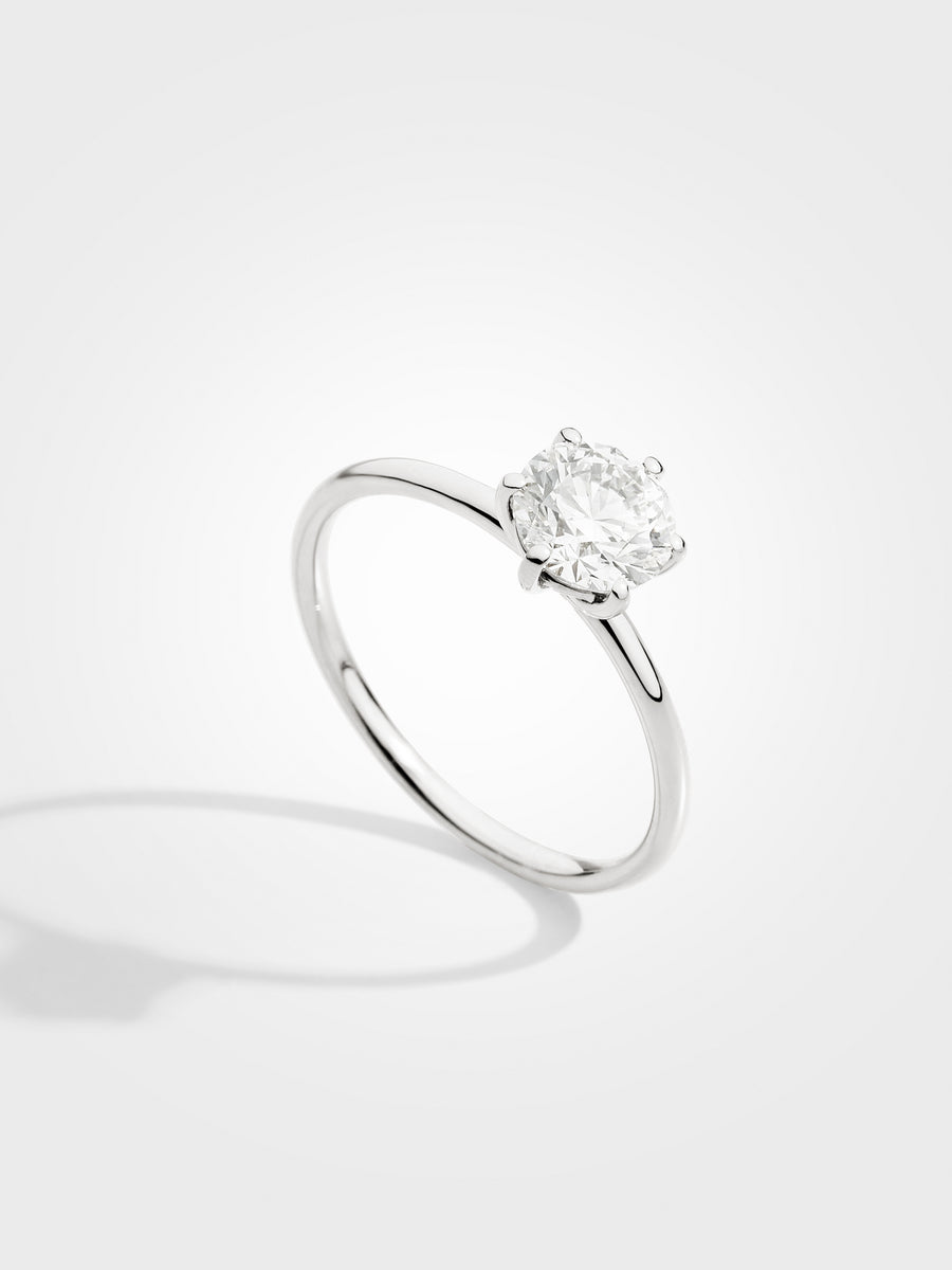 Round Solitaire - White Gold - 1 ct