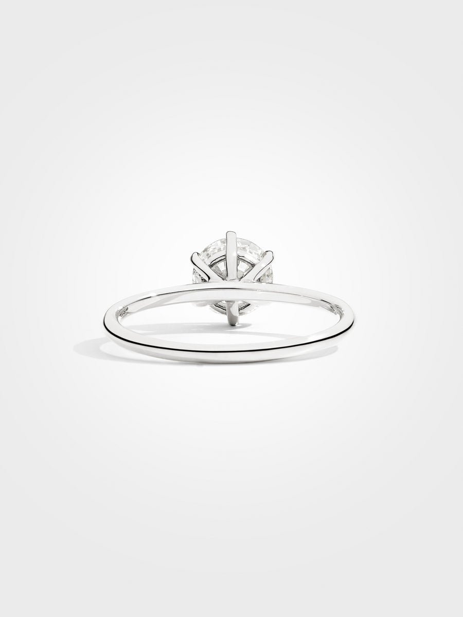 Round Solitaire - White Gold - 1 ct