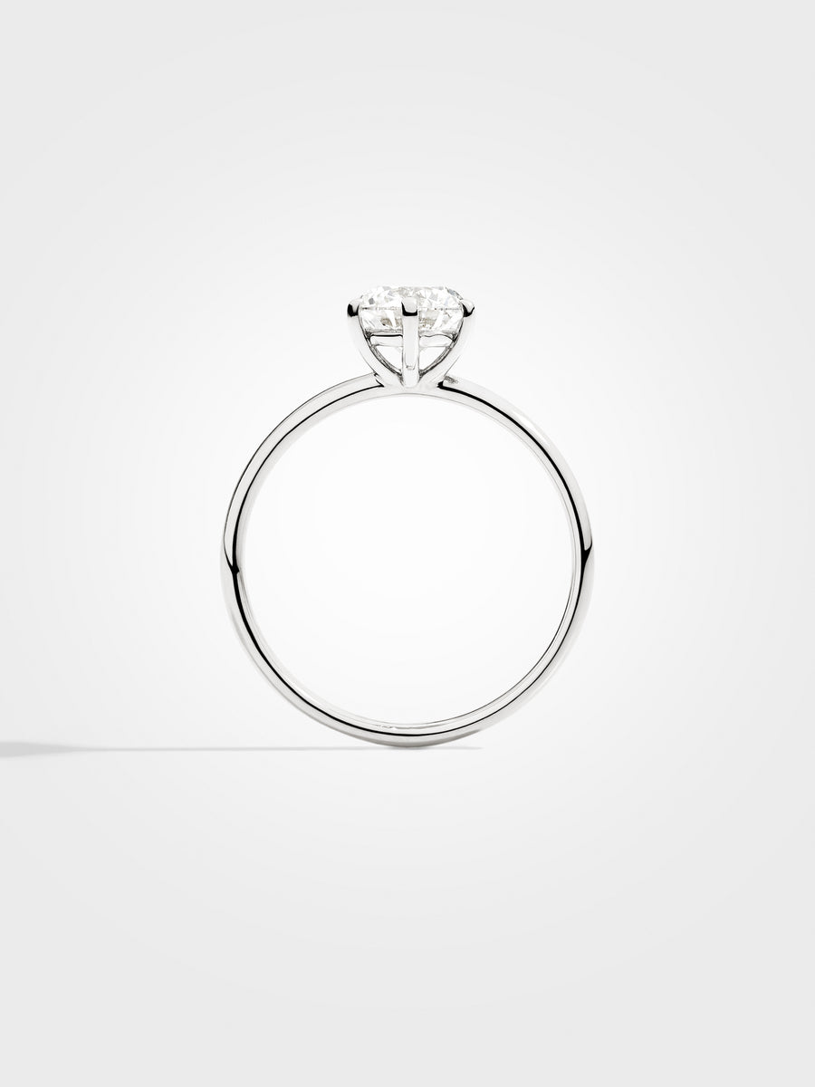 Round Solitaire - White Gold - 1 ct