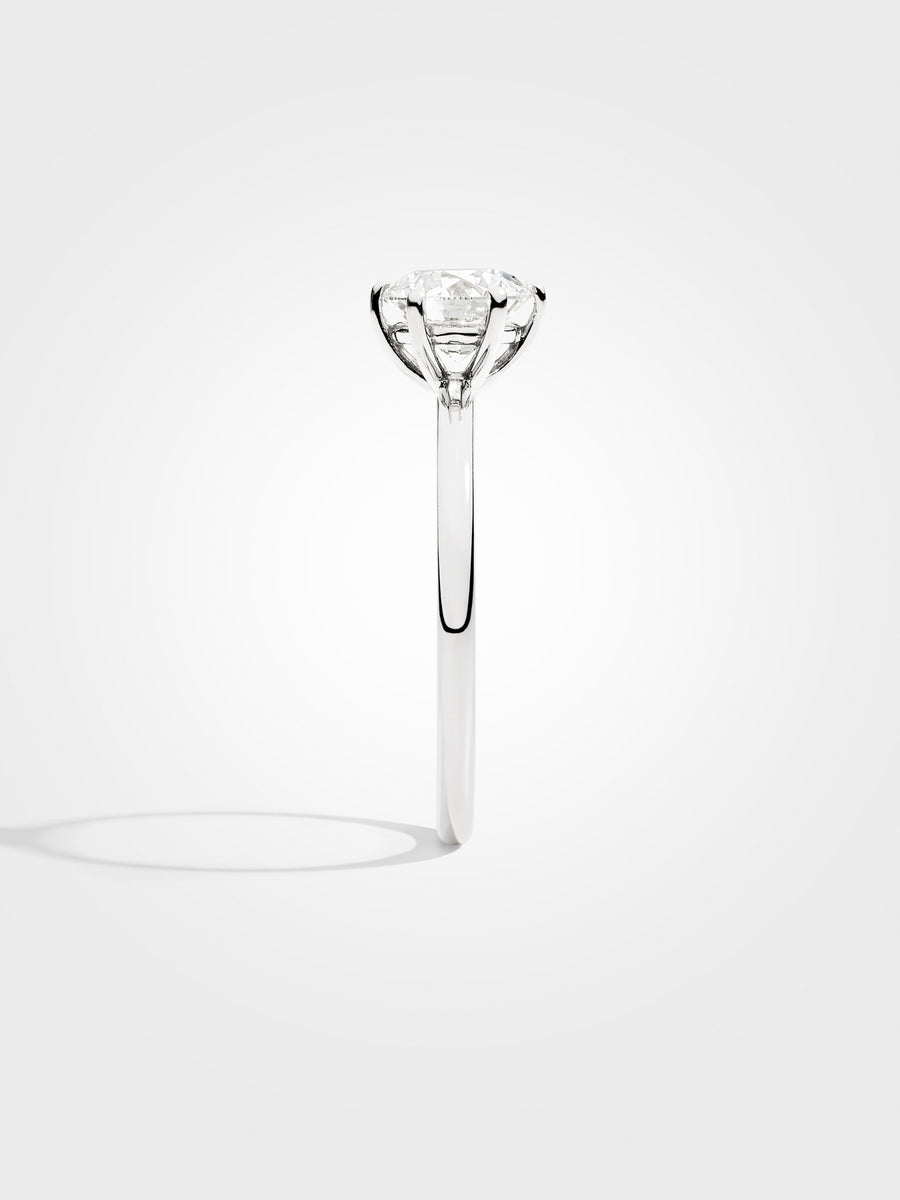 Round Solitaire - White Gold - 1 ct