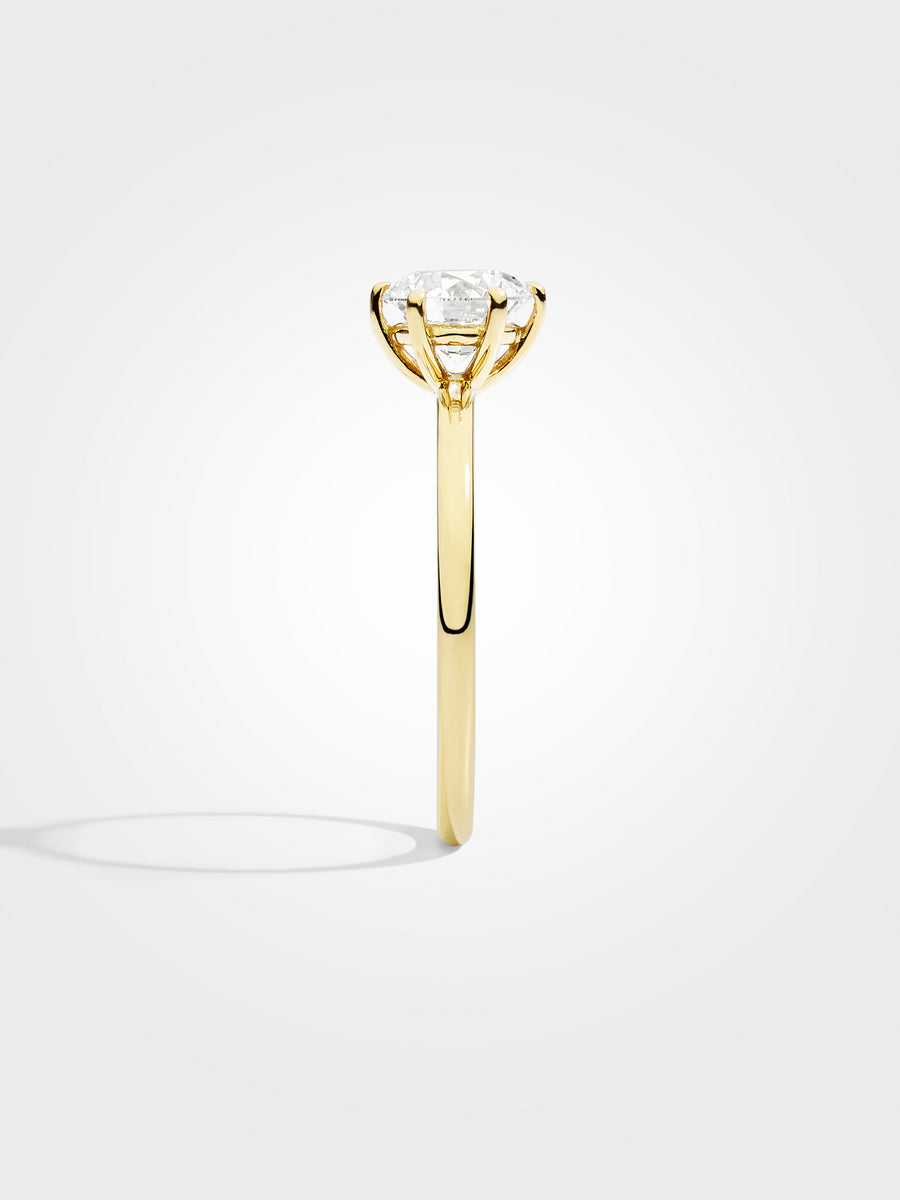 Round Solitaire - Yellow Gold - 1 ct