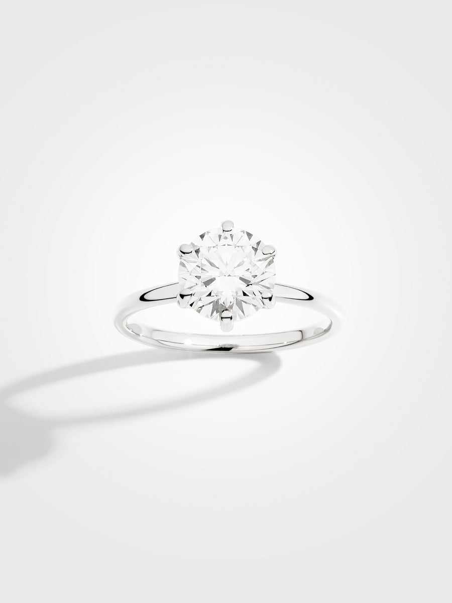 Round Solitaire - White Gold - 2 ct