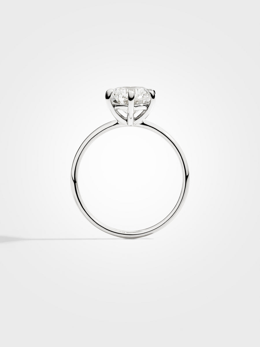Round Solitaire - White Gold - 2 ct