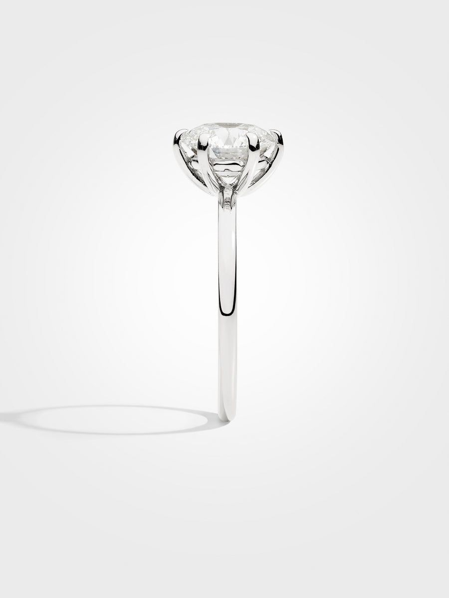Round Solitaire - White Gold - 2 ct