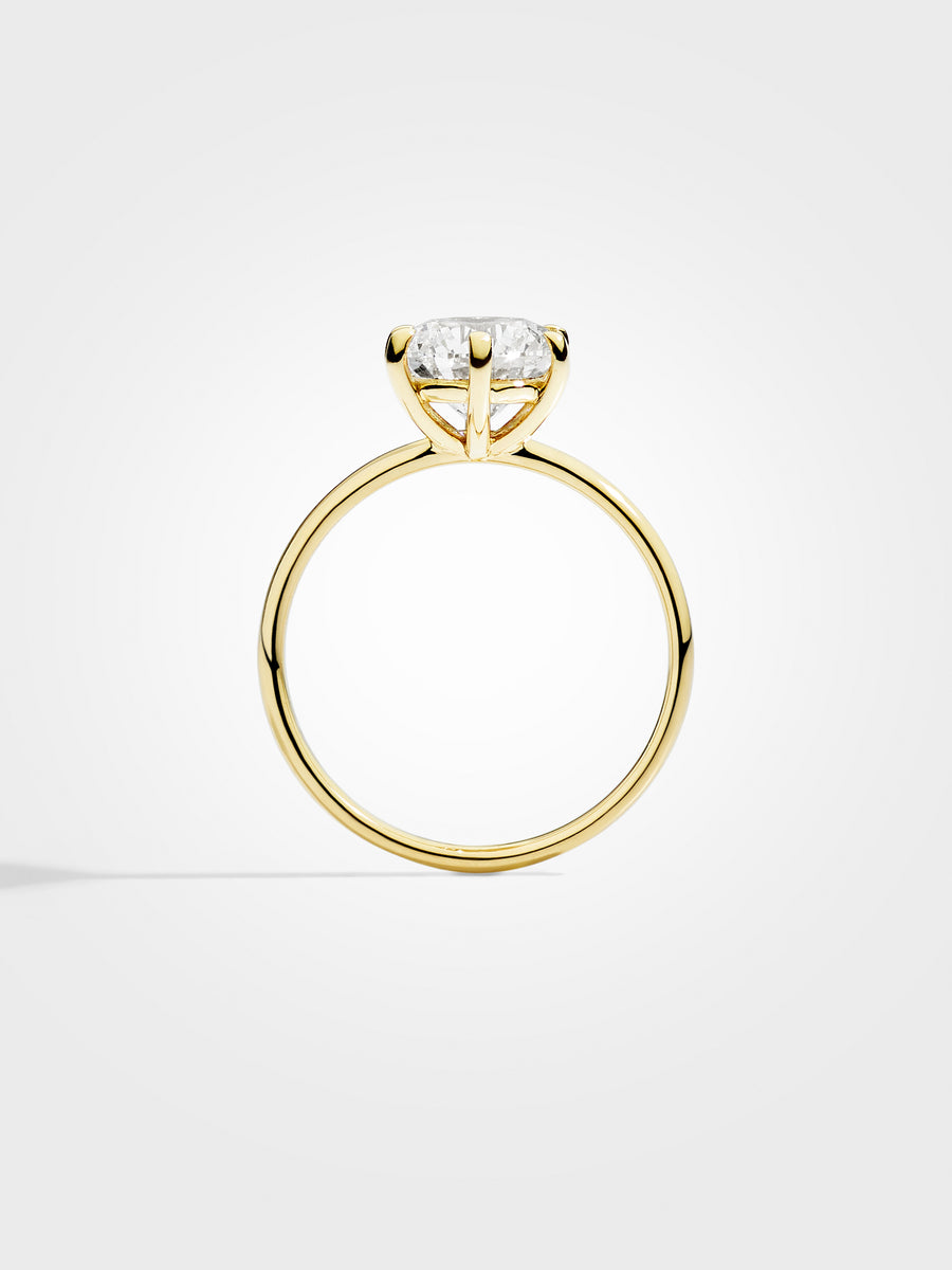 Round Solitaire - Yellow Gold - 2 ct