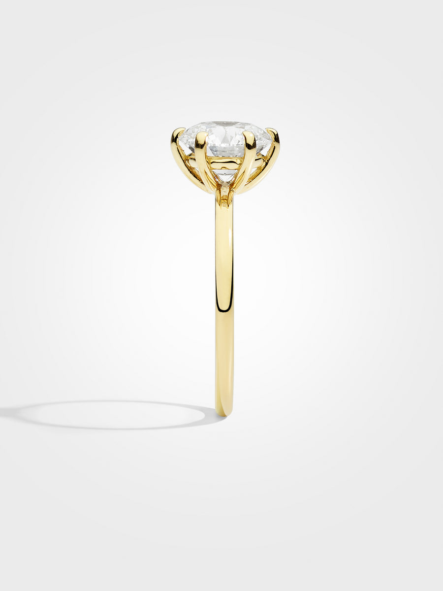 Round Solitaire - Yellow Gold - 2 ct