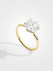 Round Solitaire - Yellow Gold - 3 ct
