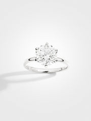 Round Solitaire - White Gold - 3 ct