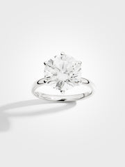Round Solitaire - White Gold - 5 ct
