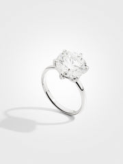 Round Solitaire - White Gold - 5 ct