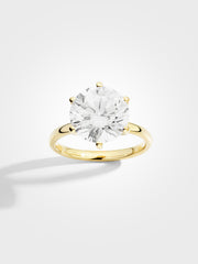 Round Solitaire - Yellow Gold - 5 ct