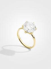 Round Solitaire - Yellow Gold - 5 ct
