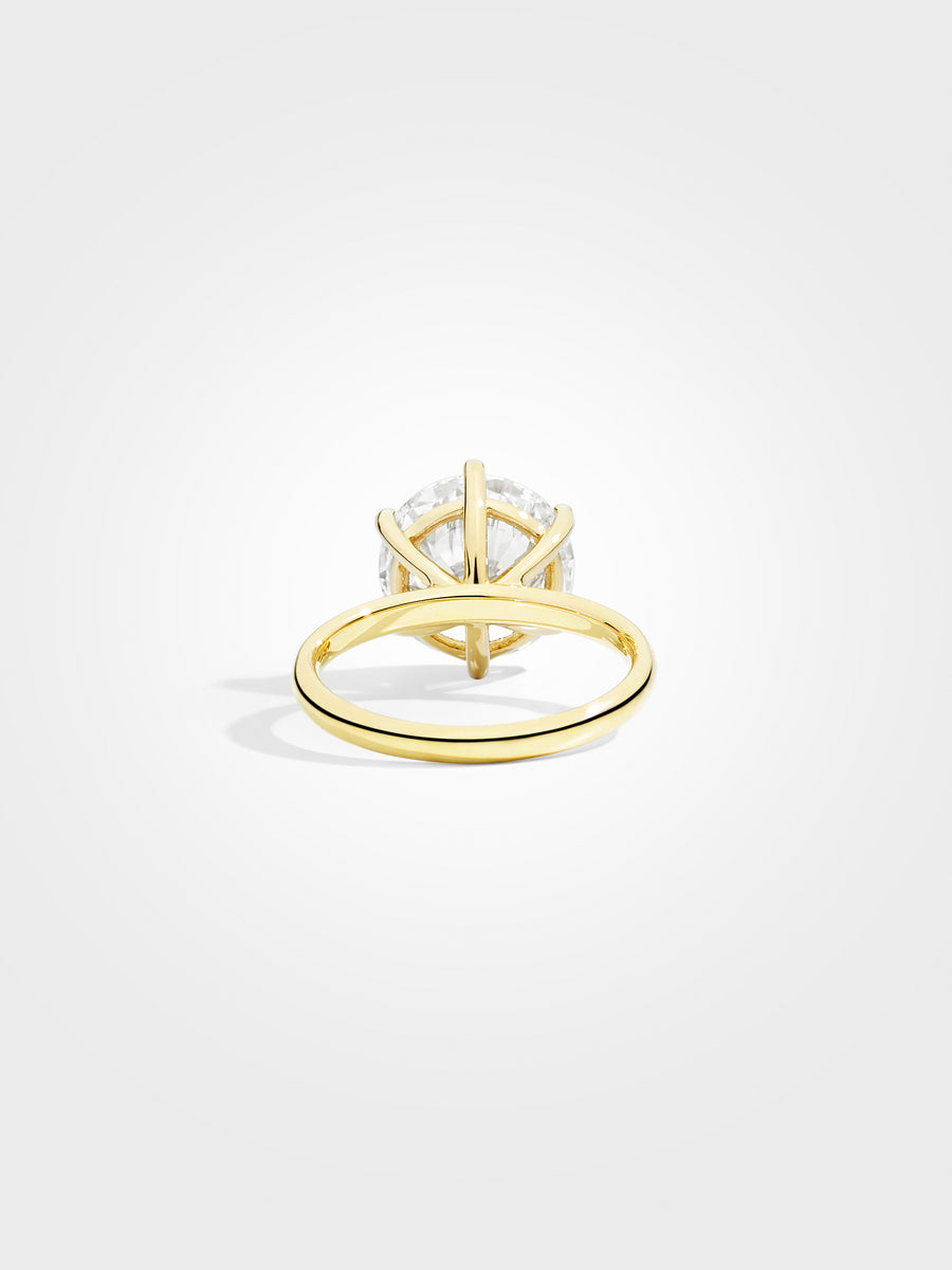 Round Solitaire - Yellow Gold - 5 ct